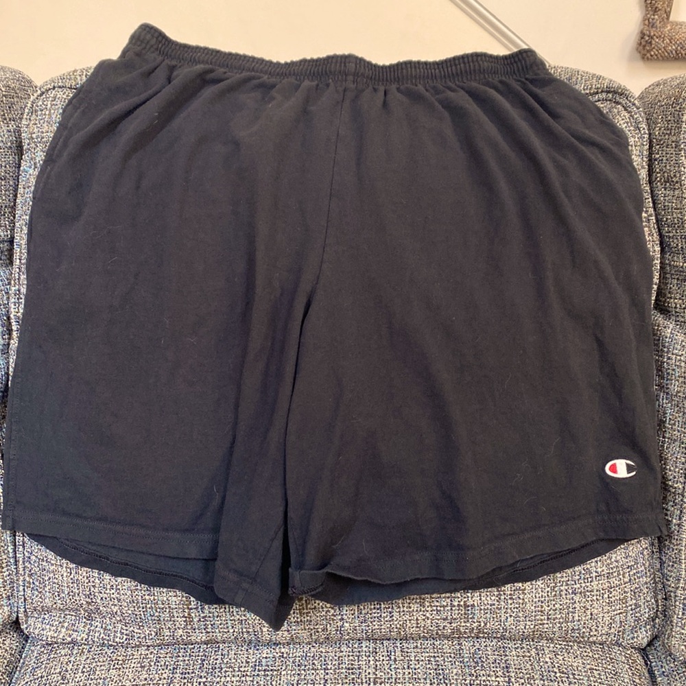 Champion Men’s Black Athletic Shorts, Size LX